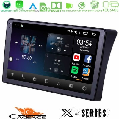 Cadence X Series Nissan Navara/Pathfinder 8core Android 14 4+64GB Navigation Multimedia Tablet 9