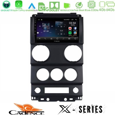 Cadence X Series Jeep Wrangler 2008-2010 8core Android 14 4+64GB Navigation Multimedia Tablet 9