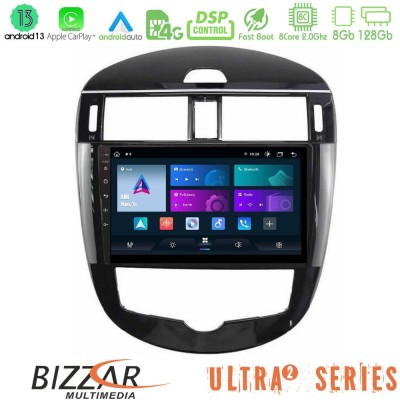 Bizzar Ultra Series Nissan Pulsar 2015-2018 8core Android13 8+128GB Navigation Multimedia Tablet 9