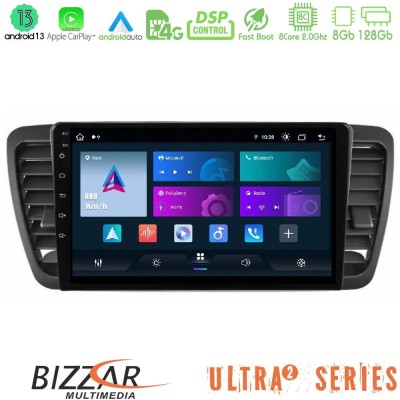 Bizzar Ultra Series Subaru Legacy/Outback 2002-2008 8core Android13 8+128GB Navigation Multimedia Tablet 9