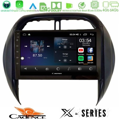 Cadence X Series Toyota RAV4 2001 – 2005 8core Android 14 4+64GB Navigation Multimedia Tablet 9
