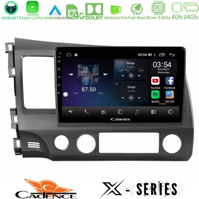 Cadence X Series Honda Civic 2006-2011 8core Android 14 4+64GB Navigation Multimedia Tablet 10