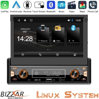 Bizzar 1DIN Deck Multimedia Deckless 7