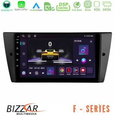 Bizzar F Series 8Core Android14 4+64GB  BMW 3 Series  2006-2011 Navigation Multimedia Tablet 9
