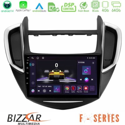 Bizzar F Series 8Core Android14 4+64GB  Chevrolet Trax 2013-2020 Navigation Multimedia Tablet 9