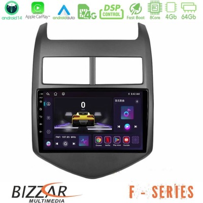 Bizzar F Series 8Core Android14 4+64GB  Chevrolet Aveo 2011-2017 Navigation Multimedia Tablet 9