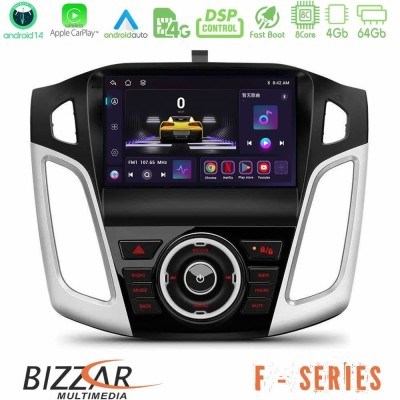 Bizzar F Series 8Core Android14 4+64GB Ford Focus 2012-2018 Navigation Multimedia Tablet 9