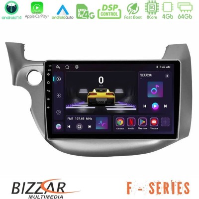 Bizzar F Series 8Core Android14 4+64GB  Honda Jazz 2009-2013 Navigation Multimedia Tablet 10