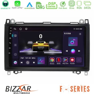 Bizzar F Series 8Core Android14 4+64GB  Mercedes A/B/Vito/Sprinter Class Navigation Multimedia Tablet 9