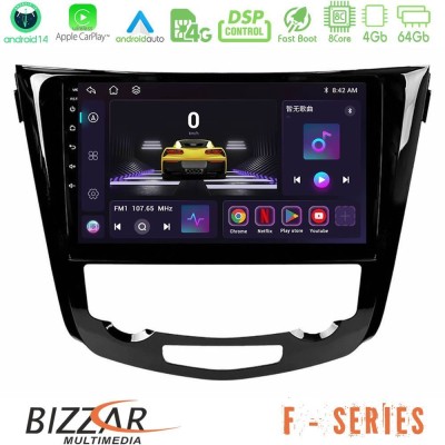 Bizzar F Series 8Core Android14 4+64GB  Nissan Qashqai J11 (AUTO A/C) Navigation Multimedia Tablet 10