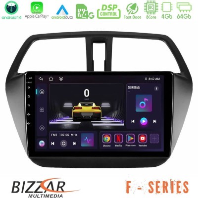 Bizzar F Series 8Core Android14 4+64GB  Suzuki SX4 S-Cross Navigation Multimedia Tablet 9
