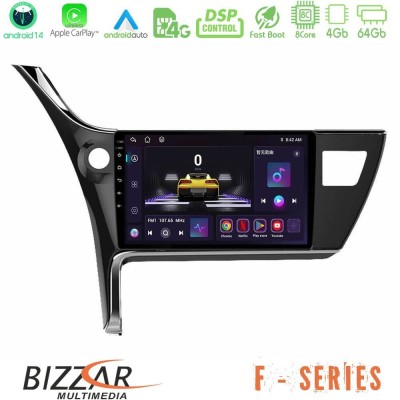 Bizzar F Series 8Core Android14 4+64GB  Toyota Corolla 2017-2018 Navigation Multimedia Tablet 10