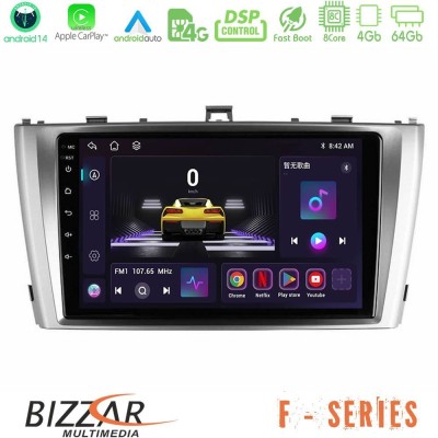Bizzar F Series 8Core Android14 4+64GB  Toyota Avensis T27 Navigation Multimedia Tablet 9