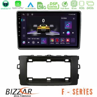 Bizzar F Series 8Core Android14 4+64GB  Toyota Auris 2013-2016 Navigation Multimedia Tablet 10