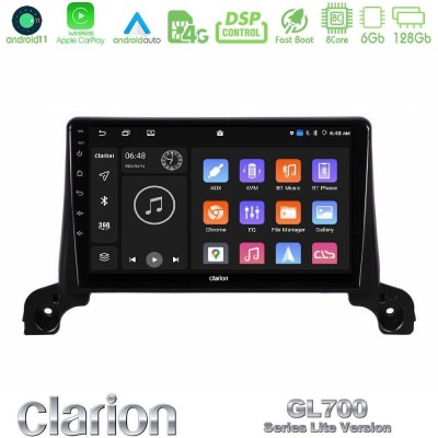 Clarion GL700 Lite Series 8Core Android11 6+128GB Peugeot 3008/5008 2017-2023 Navigation Multimedia Tablet 9