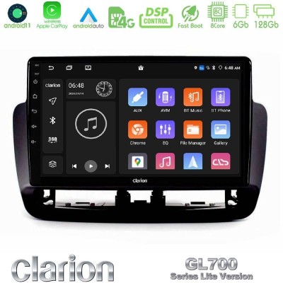 Clarion GL700 Lite Series 8Core Android11 6+128GB Seat Ibiza 2012-2015 Navigation Multimedia Tablet 9