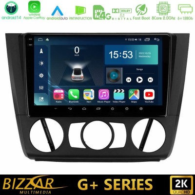 Bizzar G+ Series BMW 1Series E81/E82/E87/E88 (MANUAL A/C) 8core Android14 6+128GB Navigation Multimedia Tablet 9