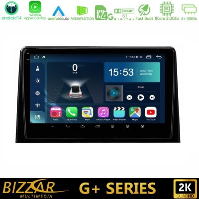 Bizzar G+ Series Peugeot Partner / Citroën Berlingo 2020-> 8core Android14 6+128GB Navigation Multimedia Tablet 10