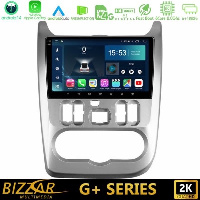 Bizzar G+ Series Dacia Duster/Sandero/Logan 8core Android14 6+128GB Navigation Multimedia Tablet 9