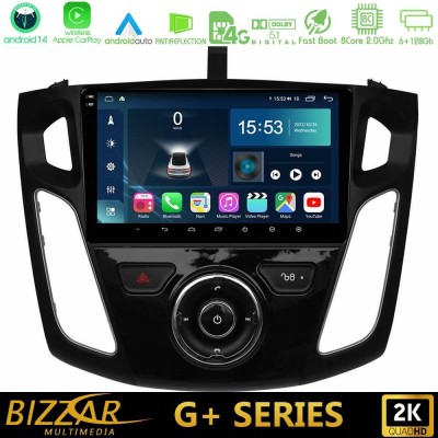 Bizzar G+ Series Ford Focus 2012-2018 8core Android14 6+128GB Navigation Multimedia Tablet 9