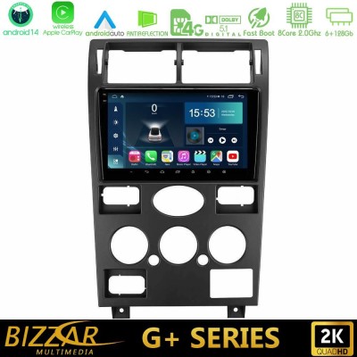 Bizzar G+ Series Ford Mondeo 2001-2004 8Core Android14 6+128GB Navigation Multimedia Tablet 9