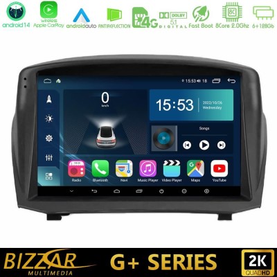Bizzar G+ Series Ford Fiesta 2008-2016 8core Android14 6+128GB Navigation Multimedia Tablet 9
