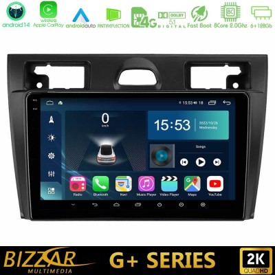 Bizzar G+ Series Ford Fiesta/Fusion 8core Android14 6+128GB Navigation Multimedia Tablet 9