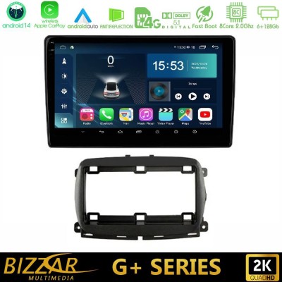 Bizzar G+ Series Fiat 500 2016> 8core Android14 6+128GB Navigation Multimedia Tablet 9