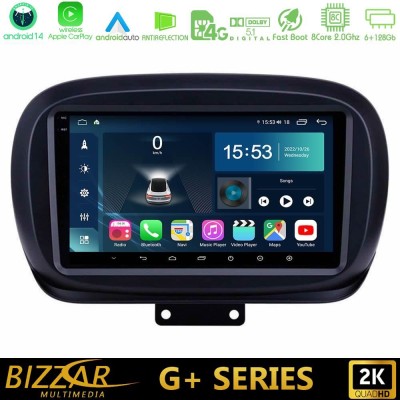 Bizzar G+ Series Fiat 500X 8core Android14 6+128GB Navigation Multimedia Tablet 9