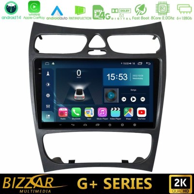 Bizzar G+ Series Mercedes CLK Class W209 2000-2004 8Core Android14 6+128GB Navigation Multimedia Tablet 9
