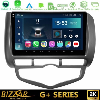 Bizzar G+ Series Honda Jazz 2002-2008 (Auto A/C) 8core Android14 6+128GB Navigation Multimedia Tablet 9
