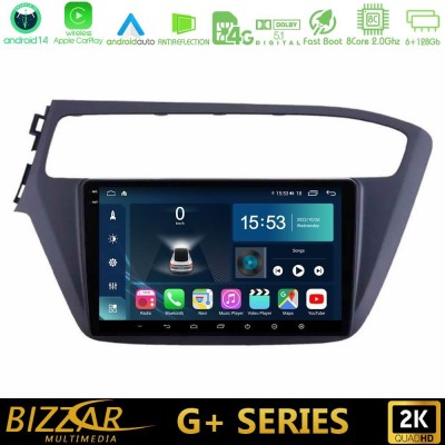 Bizzar G+ Series Hyundai i20 2018-2020 8core Android14 6+128GB Navigation Multimedia Tablet 9