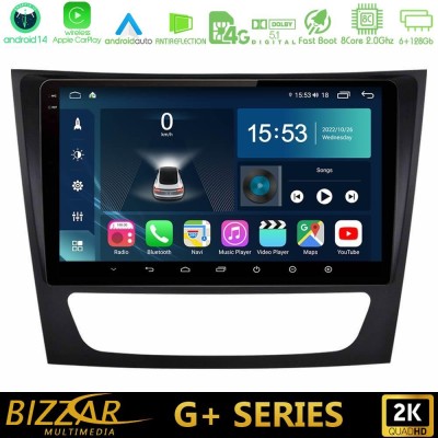 Bizzar G+ Series Mercedes E Class / CLS Class 8core Android14 6+128GB Navigation Multimedia 9
