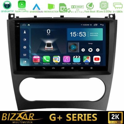 Bizzar G+ Series Mercedes W203 Facelift 8core Android14 6+128GB Navigation Multimedia Tablet 9