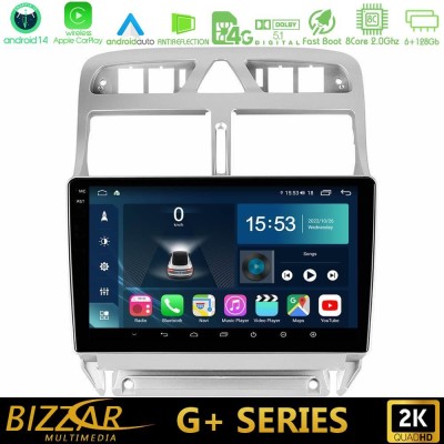 Bizzar G+ Series Peugeot 307 2002-2008 8core Android14 6+128GB Navigation Multimedia Tablet 9