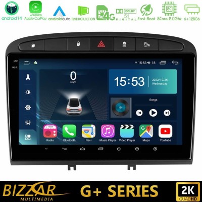 Bizzar G+ Series Peugeot 308/RCZ 8core Android14 6+128GB Navigation Multimedia Tablet 9