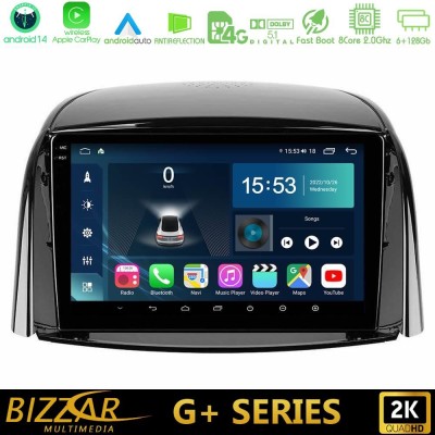 Bizzar G+ Series Renault Koleos 2007-2015 8Core Android14 6+128GB Navigation Multimedia Tablet 9