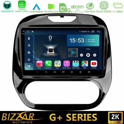 Bizzar G+ Series Renault Captur 2013-2019 (Manual AC) 8core Android14 6+128GB Navigation Multimedia Tablet 9