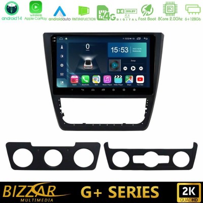 Bizzar G+ Series Skoda Yeti 2009-> 8core Android14 6+128GB Navigation Multimedia Tablet 10