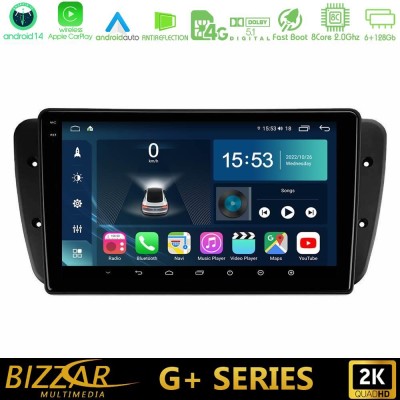 Bizzar G+ Series Seat Ibiza 2008-2012 8Core Android14 6+128GB Navigation Multimedia Tablet 9