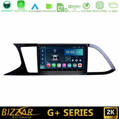 Bizzar G+ Series Seat Leon 2013 – 2019 8core Android14 6+128GB Navigation Multimedia Tablet 9