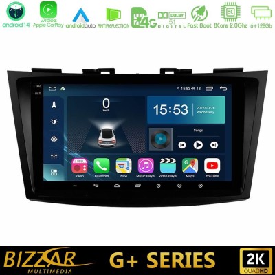 Bizzar G+ Series Suzuki Swift 2011-2016 8core Android14 6+128GB Navigation Multimedia Tablet 9