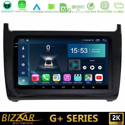Bizzar G+ Series Vw Polo 2009-2014 8core Android14 6+128GB Navigation Multimedia Tablet 9