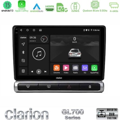 Clarion GL700 Series 8Core Android13 4+64GB Citroen C3 2016-> Navigation Multimedia Tablet 9
