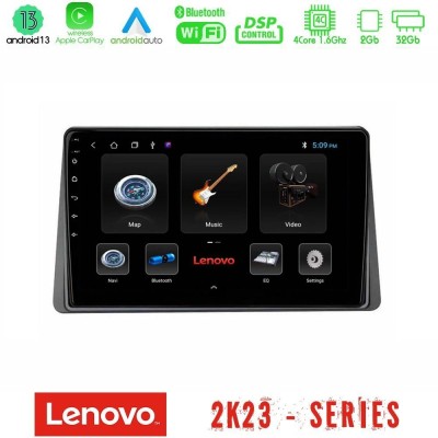 Lenovo Car Pad Renault Arkana 2019-> 4Core Android 13 2+32GB Navigation Multimedia Tablet 10