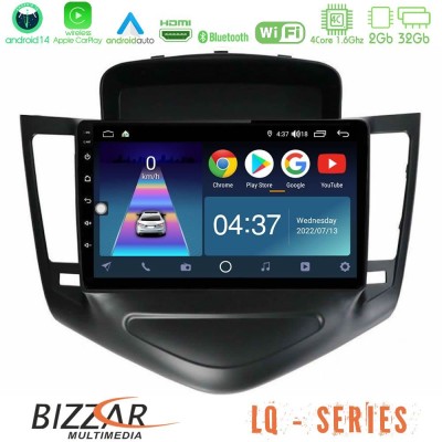 Bizzar LQ Series 4Core Android14 2+32GB    Chevrolet Cruze 2009-2012 Navigation Multimedia Tablet 9