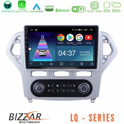 Bizzar LQ Series 4Core Android14 2+32GB Ford Mondeo 2007-2011 (Auto A/C) Navigation Multimedia Tablet 9