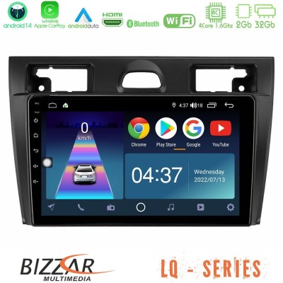Bizzar LQ Series 4Core Android14 2+32GB Ford Fiesta/Fusion Navigation Multimedia Tablet 9