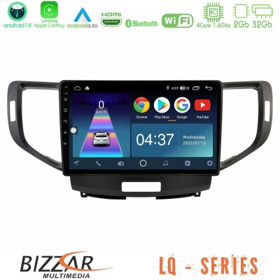 Bizzar LQ Series 4Core Android14 2+32GB Honda Accord 2008-2015 Navigation Multimedia Tablet 9