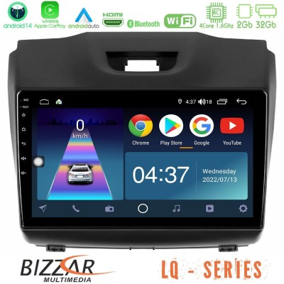 Bizzar LQ Series 4Core Android14 2+32GB Isuzu D-MAX 2012-2019 Navigation Multimedia Tablet 9
